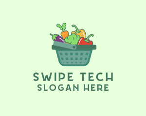 Vegetable Grocery Basket logo design