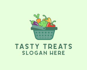 Vegetable Grocery Basket logo design