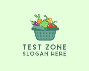 Vegetable Grocery Basket logo design