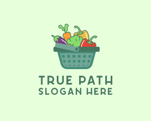 Vegetable Grocery Basket logo design