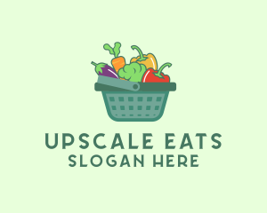 Vegetable Grocery Basket logo design