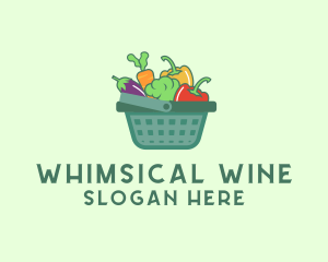 Vegetable Grocery Basket logo design