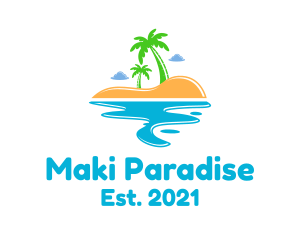 Summer Beach Island  logo design