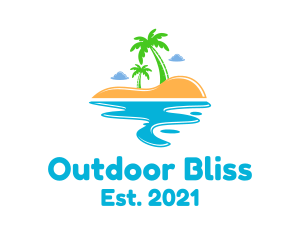 Summer Beach Island  logo design