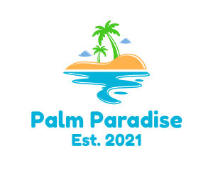 Summer Beach Island  logo design