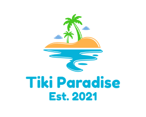 Summer Beach Island  logo design