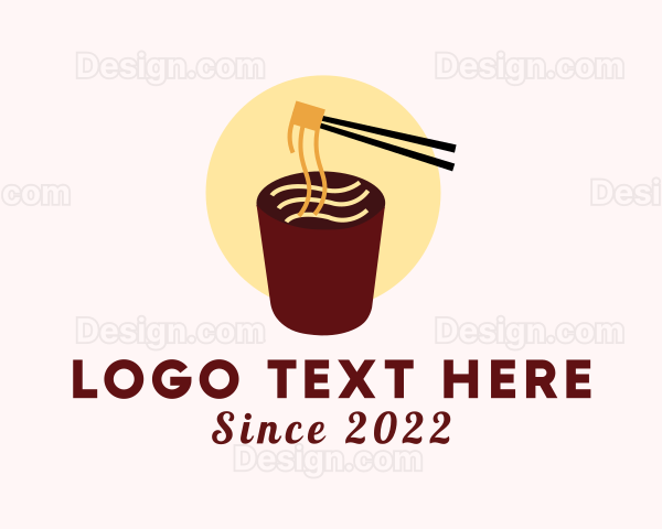 Ramen Noodle Bowl Logo