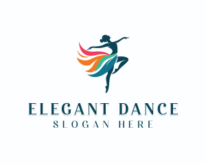 Ballet Dancing Performer logo design