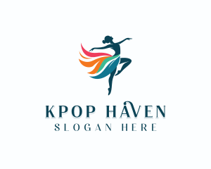 Ballet Dancing Performer logo design