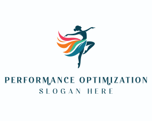 Ballet Dancing Performer logo design