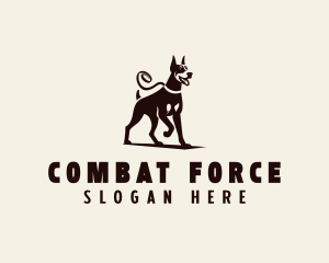 Doberman Dog Leash Logo