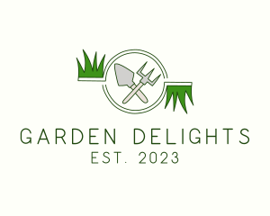 Lawn Gardening Tools logo design