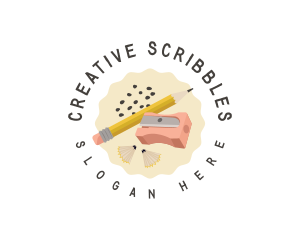 Pencil Sharpener Doodle logo design