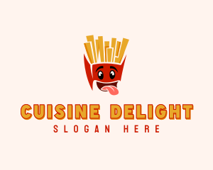 Cartoon Fries Restaurant logo design