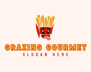 Cartoon Fries Restaurant logo design