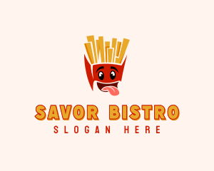 Cartoon Fries Restaurant logo design