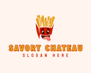 Cartoon Fries Restaurant logo design