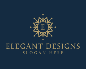 Elegant Mandala Flower logo design
