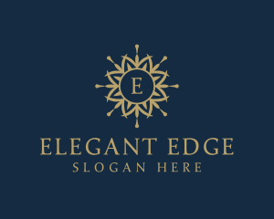 Elegant Mandala Flower logo design