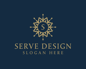 Elegant Mandala Flower logo design