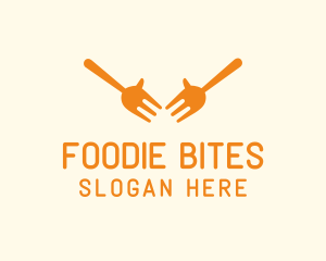 Utensils Fork Hands logo design