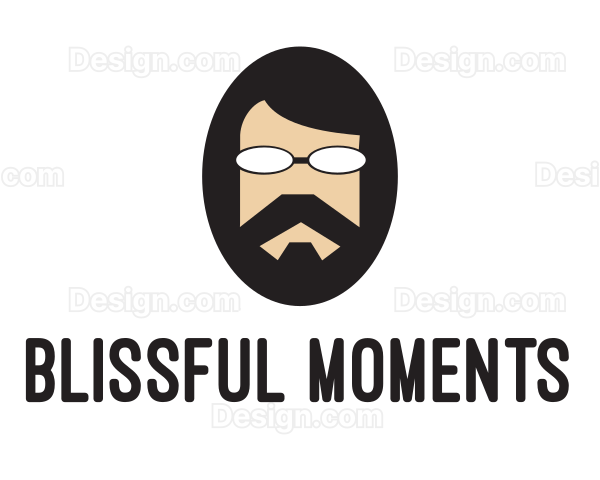 Hipster Man Beard Logo