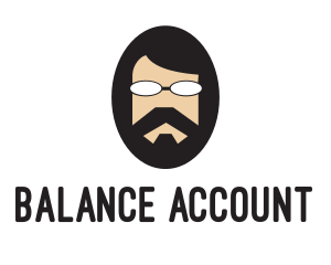 Hipster Man Beard logo design