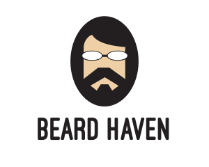 Hipster Man Beard logo