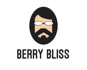 Hipster Man Beard logo design