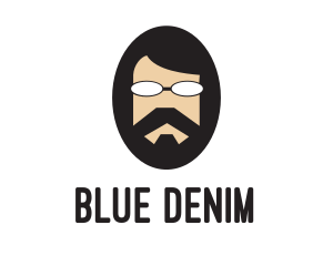 Hipster Man Beard logo design