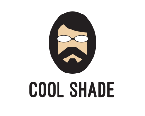 Hipster Man Beard logo design