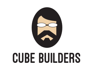 Hipster Man Beard logo design