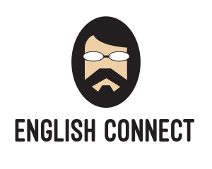 Hipster Man Beard logo design