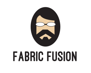 Hipster Man Beard logo design