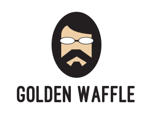 Hipster Man Beard logo design