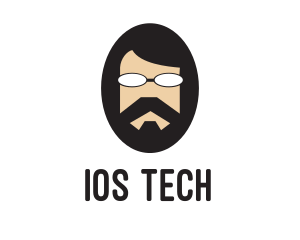 Hipster Man Beard logo design