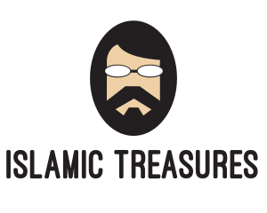 Hipster Man Beard logo design