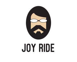 Hipster Man Beard logo design