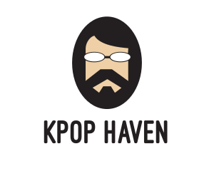 Hipster Man Beard logo design