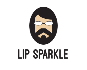 Hipster Man Beard logo design