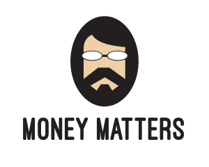 Hipster Man Beard logo design