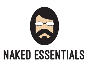 Hipster Man Beard logo design