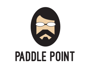 Hipster Man Beard logo design