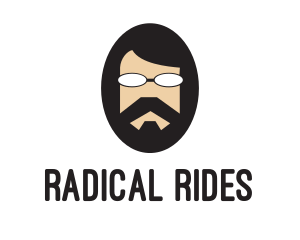 Hipster Man Beard logo design