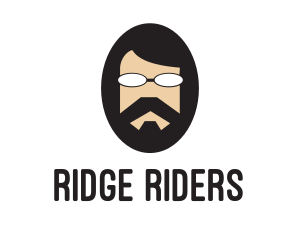 Hipster Man Beard logo design