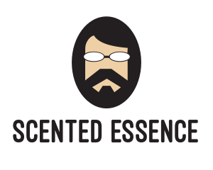 Hipster Man Beard logo design