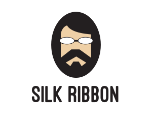 Hipster Man Beard logo design