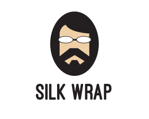 Hipster Man Beard logo design