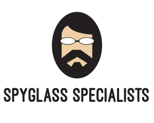 Hipster Man Beard logo design