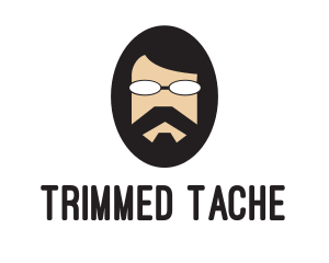 Hipster Man Beard logo